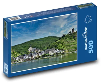 Obrázek produktu pro Puzzle 500 Riverská Vesnice s Horami - martinpuzzle