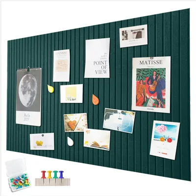 Productafbeelding van Omgoods - Grote Vilt Korkbord 60 x 40 cm - Decoratief Opmerkingsbord
