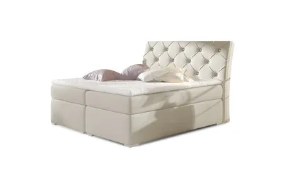 Produktbild von NABBI Gepolstert Doppelbett mit Stauraum Benet 160 - Beige