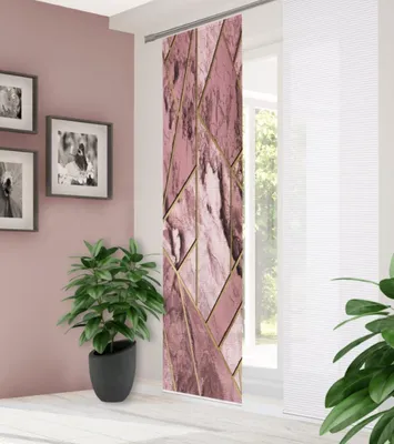 Produktbild von HOME in green Home In Green | Schiebevorhang Bambusoptik Recycelt Digitaldruck | Signum 245 x 60 cm 1x Schiebewand inkl. Paneelwagen und Klemmleiste Rose