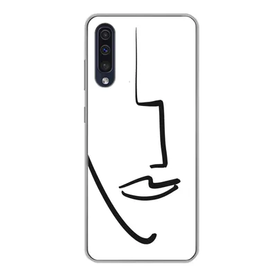 Produktbild von MuchoWow® Handyhülle Schutzhülle Hülle für Samsung Galaxy A50 Gesicht - Frau - Minimalismus Silikon Softcase Handy Hülle - Mobiltelefonhülle
