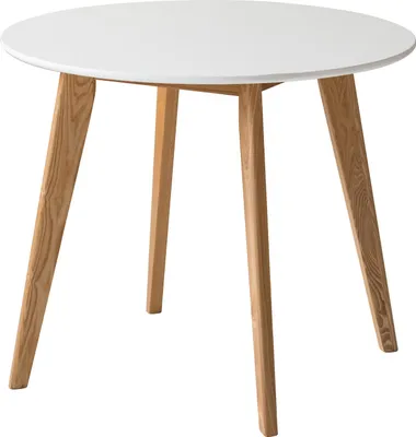 Produktbild von home24 Esstisch - Esche Teilmassiv - Weiß / Esche