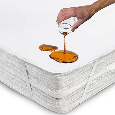 Productafbeelding van Famanu matrasbeschermer, waterdicht, 200 x 200 cm - Ademend katoen, bescherming tegen incontinentie
