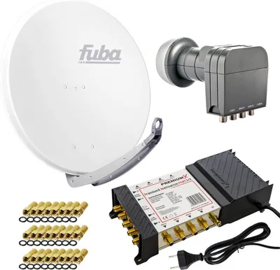 Produktbild von Fuba DAA 850 W Sat Anlage Alu Quattro LNB PremiumX 5/8 Multiswitch F-Stecker