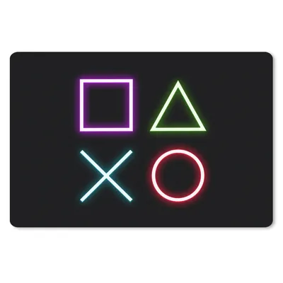 Produktbild von MuchoWow® Gaming Mauspad Mousepad Gaming - Neon - Konsole - Schwarz - Controller - Gaming 27x18 cm - Mousepads - Maus Mat - Pad - Mausunterlage - Büroartikel - Desk Matten - Coole Schulsachen für Teenager