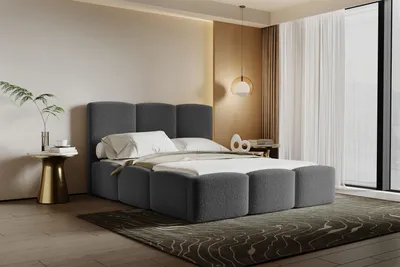 Produktbild von MR GROUP Boxspringbett MALAGA 120x200cm mit Bettkasten und mit Matratze Polsterbett Stauraumbett Holzlattenrost Doppelbett quelle 92 - dunkelgrau