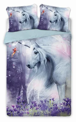 Immagine prodotto di Esclusiva biancheria da letto in percalle 160x200 unicorno