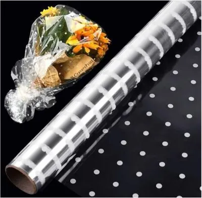 Produktbild von Zellophanrolle, 30 m x 40 cm, transparentes Zellophanpapier, Floristen-Geschenkpapier, transparente Zellophanfolie zum Verpacken von Geschenken