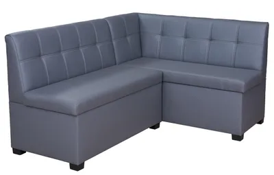 Produktbild von Eckbank "Komo", Sitzbank GRAU, Kunstleder, Stauraum, Truhenbank 167x121 cm (kurzer Schenkel rechts)