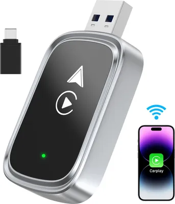 Produktbild von Universal Wireless CarPlay Adapter für iPhone & Android - Nahtlose OEM-Bildschirmprojektion