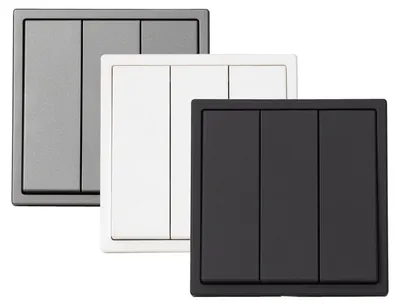 Produktbild von Drucktaster Luxe 990 Weiß 3 Tasten