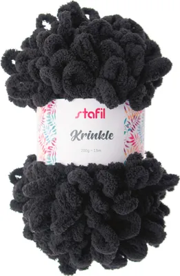 Produktbild von Wolle "Krinkle", 200 g Schwarz