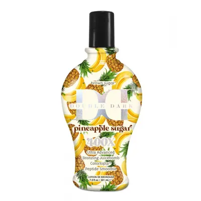 Imagen del producto de Brown Sugar Double Dark Pineapple Sugar, loción autobronceadora de 221 ml, fórmula con aroma a frutas para un bronceado intenso