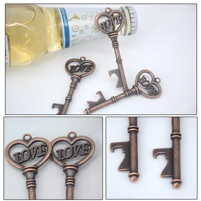 Obrázek produktu pro Otvírače lahví, vintage styl, 100 kusů, mosaz, vhodné pro oslavy a svatby