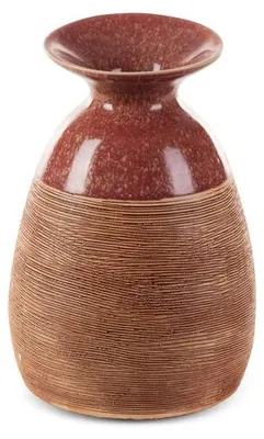 Produktbild von Moderner, brauner Keramikvasen ELDA, 16x15x22 cm
