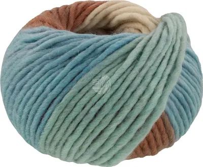 Produktbild von Lana Grossa FELTRO ARCO 50 g moderne Filzwolle Filzgarn 50 m Farbe 448 - Graublau/Minttürkis/Dunkelblau/Hellbeige/Nougat