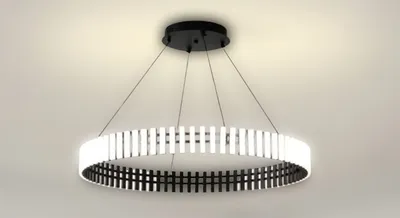 Immagine prodotto di Klavia 60 - Lampada ad anello moderna a LED nera 60 cm