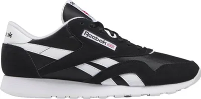 Produktbild von Reebok Cl Suede Toe Ortholite Lace Sneak Herren Nylontrainer in Schwarz Weiß – 9 Großbritannien - 43 EU - 10 US / Schwarz-Weiss