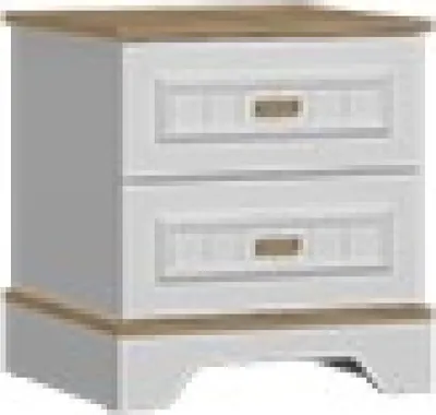 Produktbild von Nachtkommode mit 2 Schubladen in Beige