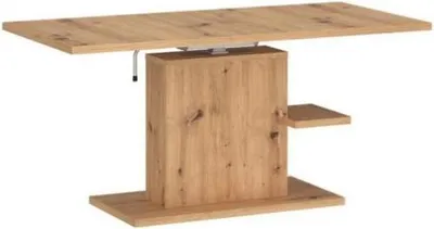 Produktbild von Couchtisch Cortado 110x65x55 cm ausziehbar Säulenfuß Wohnzimmer Eiche Artisan