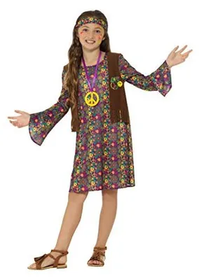 Productafbeelding van Hippie-kostuum - Halloween - Carnaval - Kindermaat: 116-128