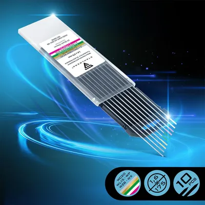 Image de STAHLWERK Électrodes en tungstène or, gris, rose, blanc, vert 1,6 mm 2 par set de 10