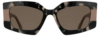 Produktbild von Karl Lagerfeld Women's Sunglasses KL6206S - Black Tortoise/Nude with Solid Nude