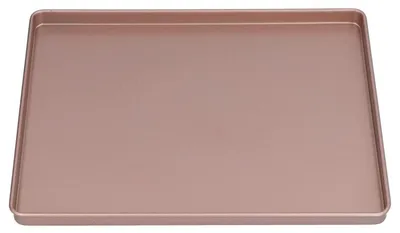 Productafbeelding van Rechthoekige bakvorm, antiaanbaklaag, 30,5 x 25,5 x 1,7 cm, roze goud, koolstofstaal