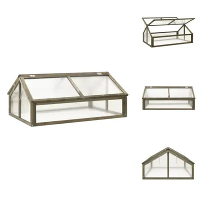 Produktbild von vidaXL Gewächshaus Grau 114x80x50 cm Tannenholz -  Gewächshäuser