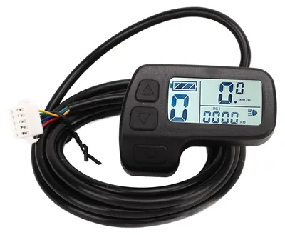 Zdjęcie produktu dla Elektryczny wyświetlacz LCD do roweru 24 V, 36 V, 48 V – uniwersalny, z złączem SM – miernik prędkości do roweru