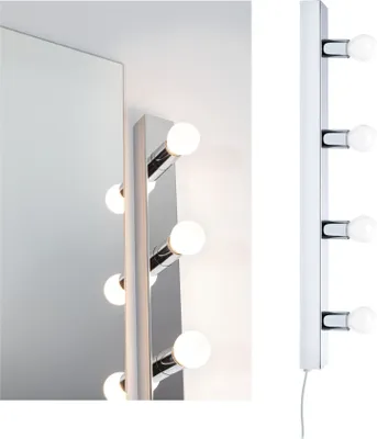 Produktbild von Set Spiegelleuchte Regula II inkl. Leuchtmittel 4-flammig E14 2700K 4x470lm 230V 4x4,5W dimmbar Chrom, Opal
