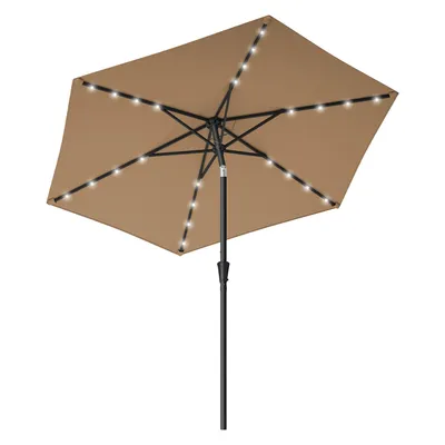 Produktbild von SONGMICS Sonnenschirm Ø 270 cm mit 32 LED-Lämpchen UV-Schutz