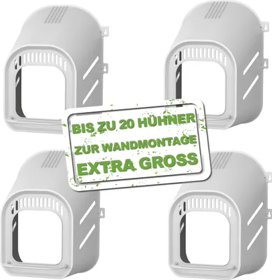 Produktbild von (4er Set) Basic Nest Grau-Legenest für Hühner für bis zu 5 Hühner zur Wandmontage - Hühnernest - Geflügelnest - Hühnerstall