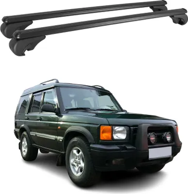 Image de Barres de toit Transversales pour Land Rover Discovery 1998-2004 Aluminium Noir