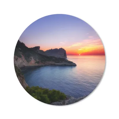 Produktbild von MuchoWow® Mauspad Mousepad Meer - Felsen - Berge - Natur 20x20 cm - Mousepads - Maus Mat - Pad - Mausunterlage - Schreibtischmatte