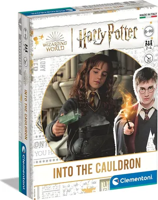 A box for a Harry Potter themed card game, featuring characters Hermione Granger and Harry Potter.