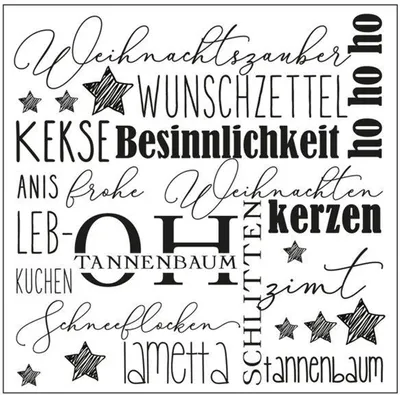 Produktbild von Mundart Stempel | Prägeschablone Deutsche Text "Weihnachten"