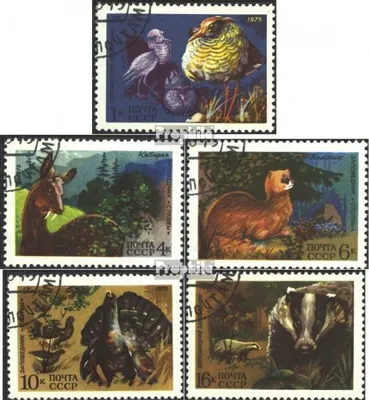 Produktbild von Briefmarken Sowjetunion 1975 Mi 4395-4399 (kompl.Ausg.) gestempelt Fauna der Naturschutzparks
