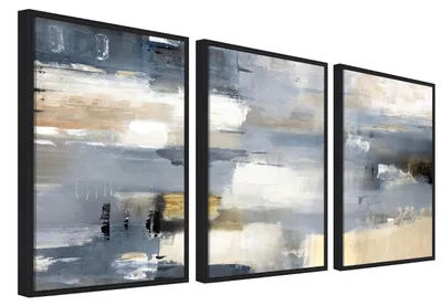 Productafbeelding van Canvas Muurkunst Set van 3 Met Ingelijste Prints