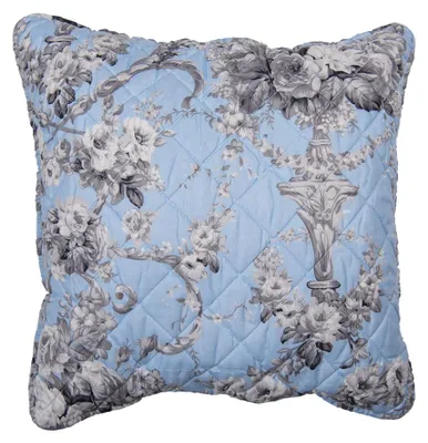 Produktbild von Clayre & Eef Kissenbezug 50x50 cm Blau Polyester Blumen
