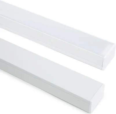 Produktbild von Aluminiumprofil Aufbau für LED Streifen bis 22 mm Weiß 2 m Weiß transluzent