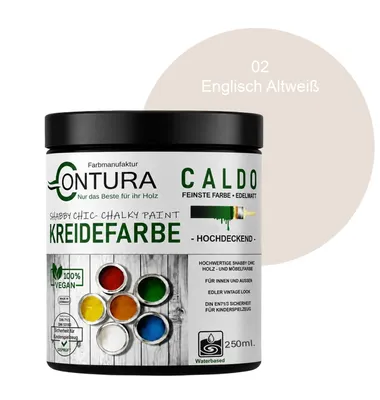 Produktbild von Contura BeGreen 250ml. Kreidefarbe Shabby Chic Möbellack - 02 Englisch Altweiß