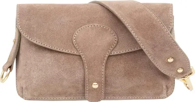 Immagine prodotto di Borsa da donna in pelle scamosciata Vera Pelle Imba Taupe