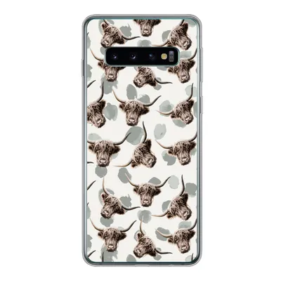 Produktbild von MuchoWow® Handyhülle Schutzhülle Hülle für Samsung Galaxy S10 Kuh - Schottischer Highlander - Tiere Silikon Softcase Handy Hülle - Handytasche