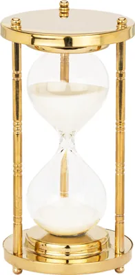 Produktbild von NKlaus Nautische Sanduhr 3 Säulen Messing 30min. 17x9cm Stundenglas Maritime Dekoration 14991