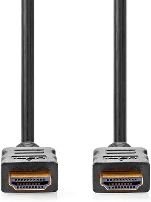 Produktbild von HDMI Kabel 1m 4K 2K FullHD HDR 3D ARC CEC Ethernet Vergoldet Schwarz für TV PC BEAMER LAPTOP XBOX PLAYSTATION