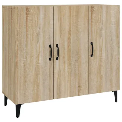 Image de Buffet chêne sonoma 90x34x80 cm bois d'ingénierie