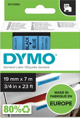 Obrázok produktu pre S0720890 Dymo D1 19Mm Schwarz-Gruen