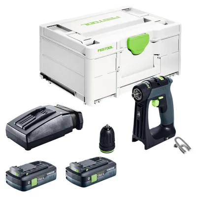 Produktbild von Festool CXS 18-Basic Akku Bohrschrauber 18 V 40 Nm Brushless + 2x Akku 4,0 Ah + Ladegerät + Systainer