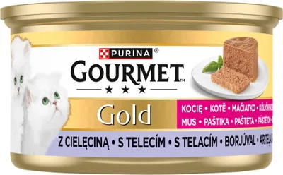 Produktbild von PURINA GOURMET GOLD KITTEN Katzennassfutter Mousse mit Kalbfleisch 85g